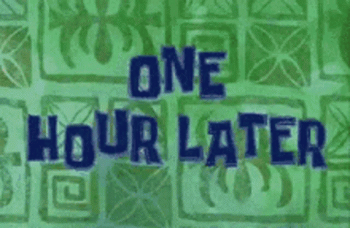 A Pink Background With The Words Two Hours Later Written On It . GIF