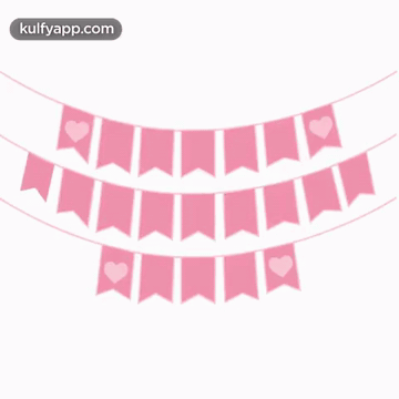 A Pink Banner That Says Happy Valentine 'S Day On It GIF