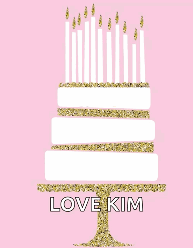 A Pink Birthday Card With A Cake And The Words Happy Birthday To You GIF
