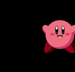 A Pink Cartoon Character With A Surprised Look On Its Face GIF