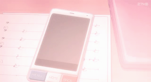 A Pink Cell Phone With A Menu Home And Back Button GIF