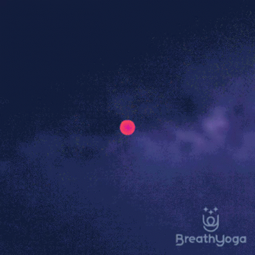 A Pink Circle With The Words Exhale And Relax Written On It GIF