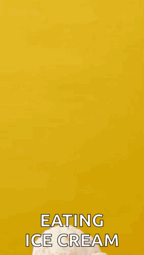A Pink Cone Of Ice Cream With The Words Eating Ice Cream Below It GIF