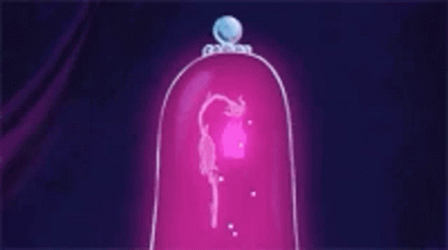 A Pink Dome With A Picture Of A Woman In It . GIF