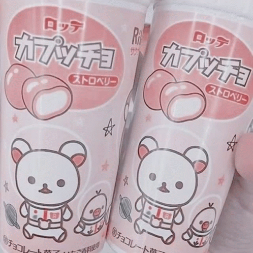 A Pink Drink With Heart Shaped Ice Cubes GIF