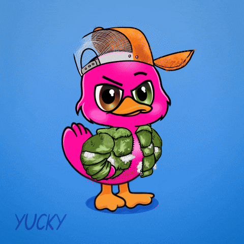 A Pink Flamingo Holding A Baseball Bat With The Words " Do N't Test Me " Written Above It GIF