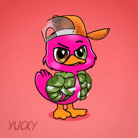 a pink flamingo is holding a baseball bat with the words try me behind it