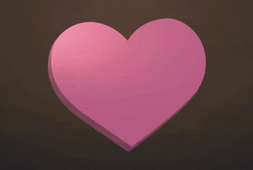 A Pink Heart Is On A Brown Background Next To A White Paw GIF