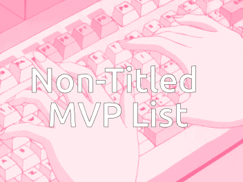 A Pink Keyboard With The Words " Non-Titled Mvp List " On It GIF