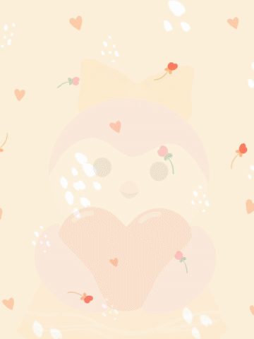A Pink Penguin Holding A Red Heart With The Words " You Are Enough " Surrounding It GIF