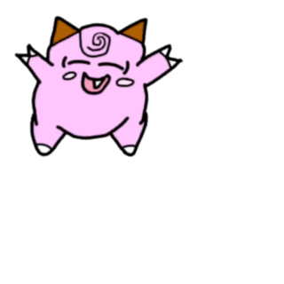 A Pink Pig With A Swirl On Its Head GIF