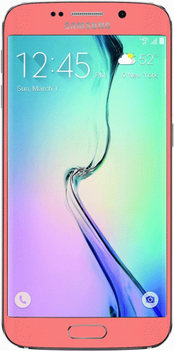A Pink Samsung Phone Shows The Time As 12:45 Pm On March 1 GIF