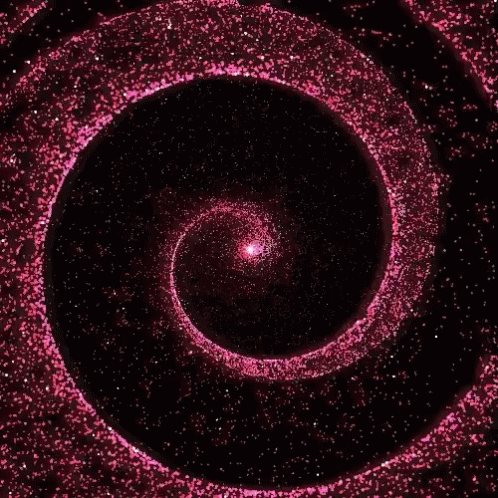 A Pink Swirl With A Black Background GIF