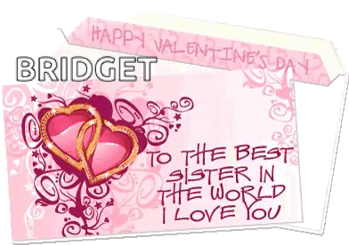 A Pink Valentine 'S Day Card For Bridget GIF