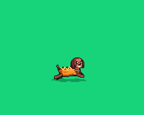 A Pixel Art Advertisement For Hotdog Rise With A Bear And A Hamburger GIF