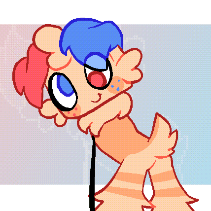 A Pixel Art Drawing Of A Cartoon Character With A Blue Eye GIF