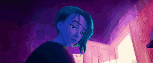 A Pixel Art Drawing Of A Girl In A Room GIF