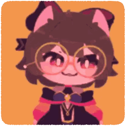 a pixel art drawing of a girl wearing glasses and a bow tie