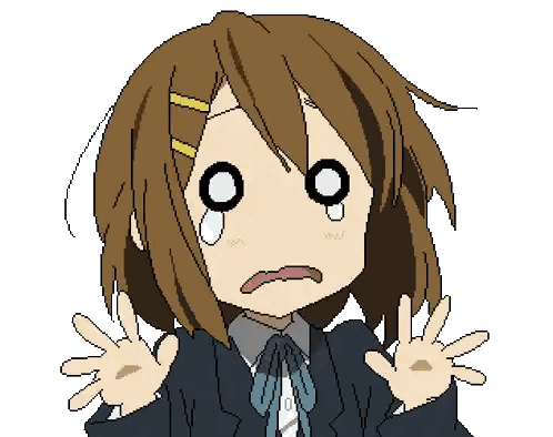 a pixel art drawing of a girl with a tear running down her face
