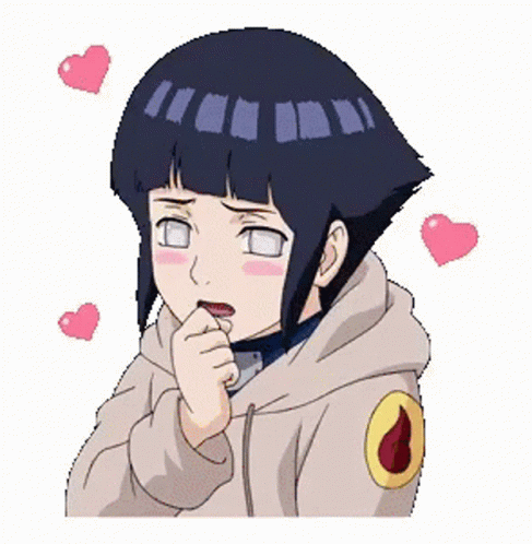 A Pixel Art Drawing Of A Girl With Hearts Around Her Head . GIF