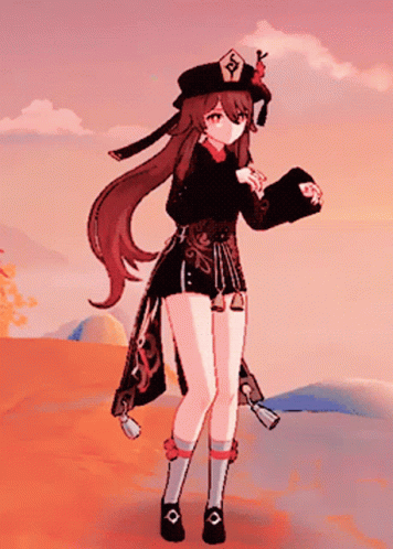 A Pixel Art Drawing Of A Girl With Long Hair And A Hat With The Letter S On It GIF