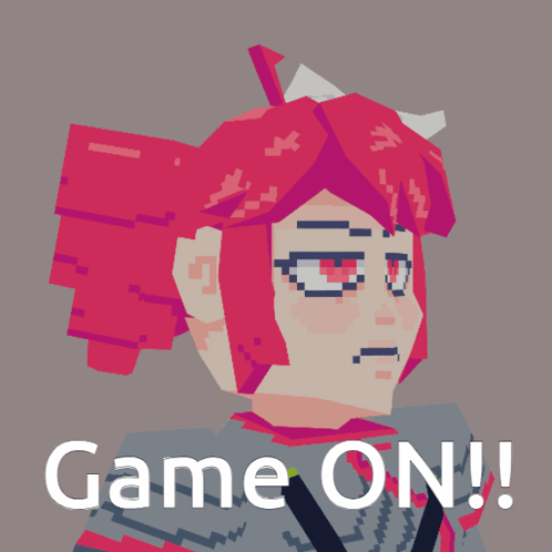 A Pixel Art Drawing Of A Girl With The Words Game On Written Below Her GIF