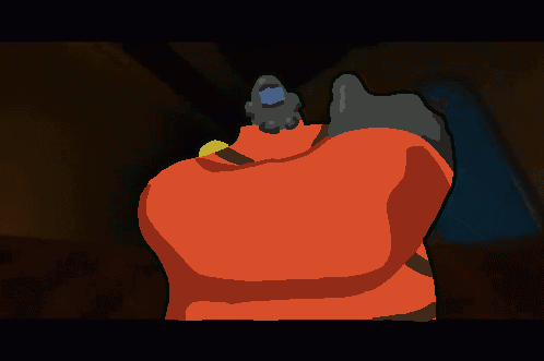 A Pixel Art Drawing Of A Hand Holding A Small White Creature With Red Eyes GIF
