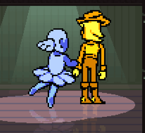 A Pixel Art Drawing Of A Man And A Woman GIF