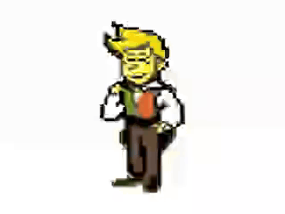 A Pixel Art Drawing Of A Man Holding An Accordion GIF