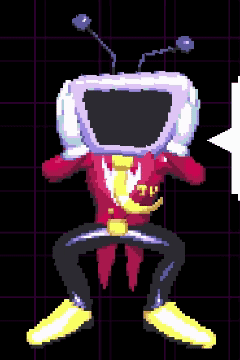 A Pixel Art Drawing Of A Man With A Tv Head GIF