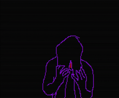 a pixel art drawing of a person holding a red object
