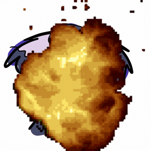 A Pixel Art Drawing Of A Person 'S Face With A Purple Eye GIF
