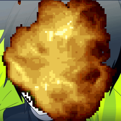 A Pixel Art Drawing Of A Person 'S Face With A Yellow Object In The Background GIF