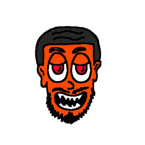 a pixel art drawing of a scared face