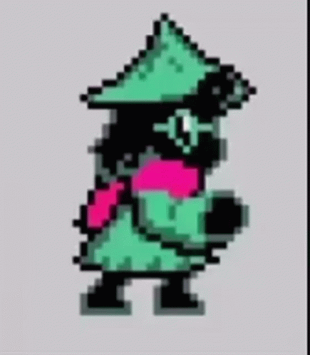 A Pixel Art Drawing Of A Sheep Wearing Sunglasses And A Green Hat . GIF