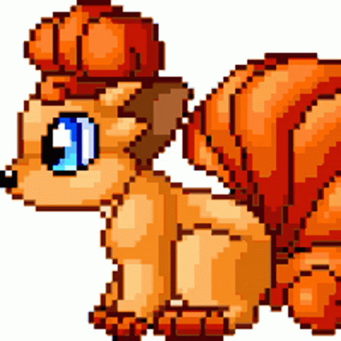 Pixel Art Squirrel With Hat GIF