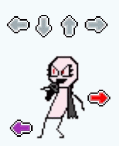 A Pixel Art Drawing Of A Stick Figure Holding A Microphone And Dancing . GIF