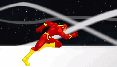 Pixel Art Flash Superhero GIF