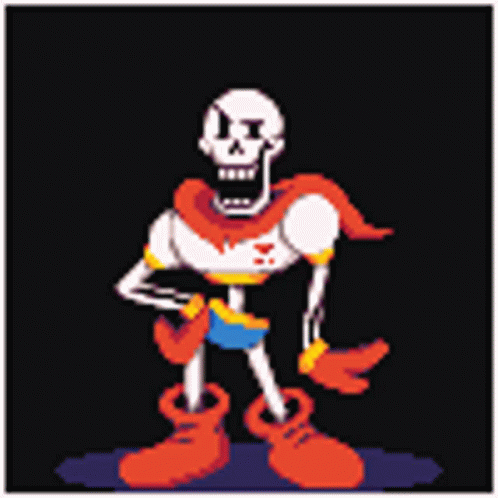 A Pixel Art Drawing Of Papyrus From Undertale . GIF
