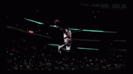 A Pixel Art Illustration Of A Person Jumping In The Air . GIF