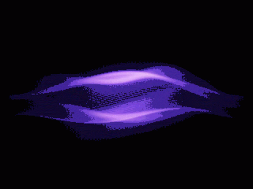 A Pixel Art Illustration Of A Purple Jellyfish On A Black Background . GIF