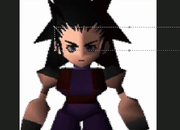 A Pixel Art Of A Cartoon Character With A Purple Top GIF