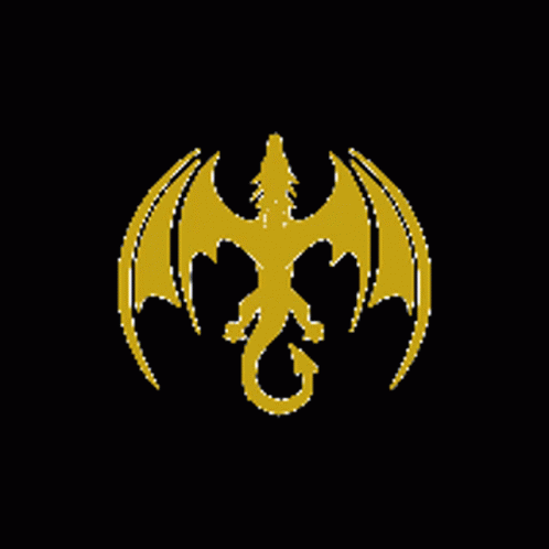 A Pixel Art Of A Dragon With Wings And A Long Tail GIF