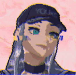 Pixel Art Girl Wearing Black Hat Says Young GIF
