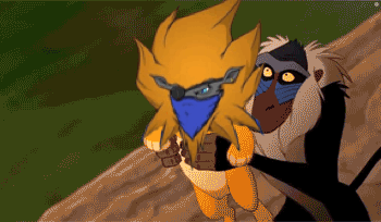 A Pixel Art Of A Lion And A Monkey GIF