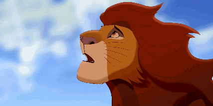 A Pixel Art Of A Lion With A Blue Sky Background GIF
