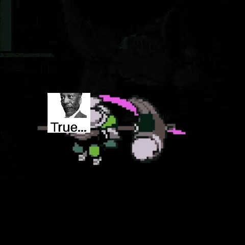 A Pixel Art Of A Man With A Beard And The Words True GIF