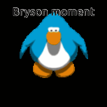 A Pixel Art Of A Penguin That Says Bryson Moment On It GIF