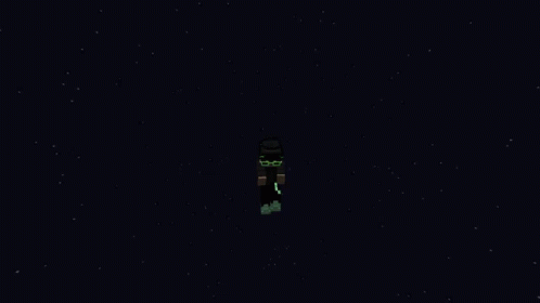 A Pixel Art Of A Person Flying Through The Air In A Dark Space . GIF