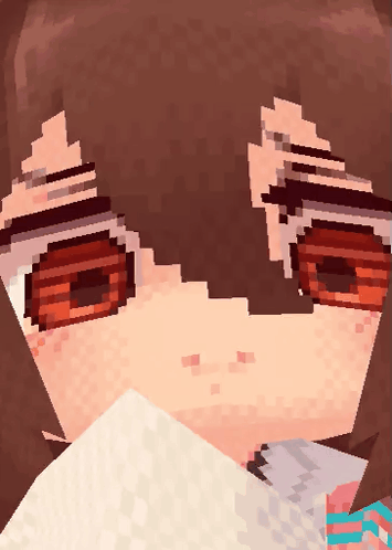 A Pixel Art Of A Person 'S Face With Brown Eyes GIF